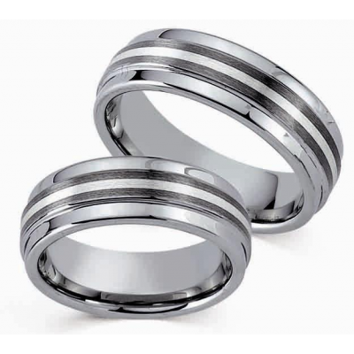 Ringe Keramik-Tungsten-Silber